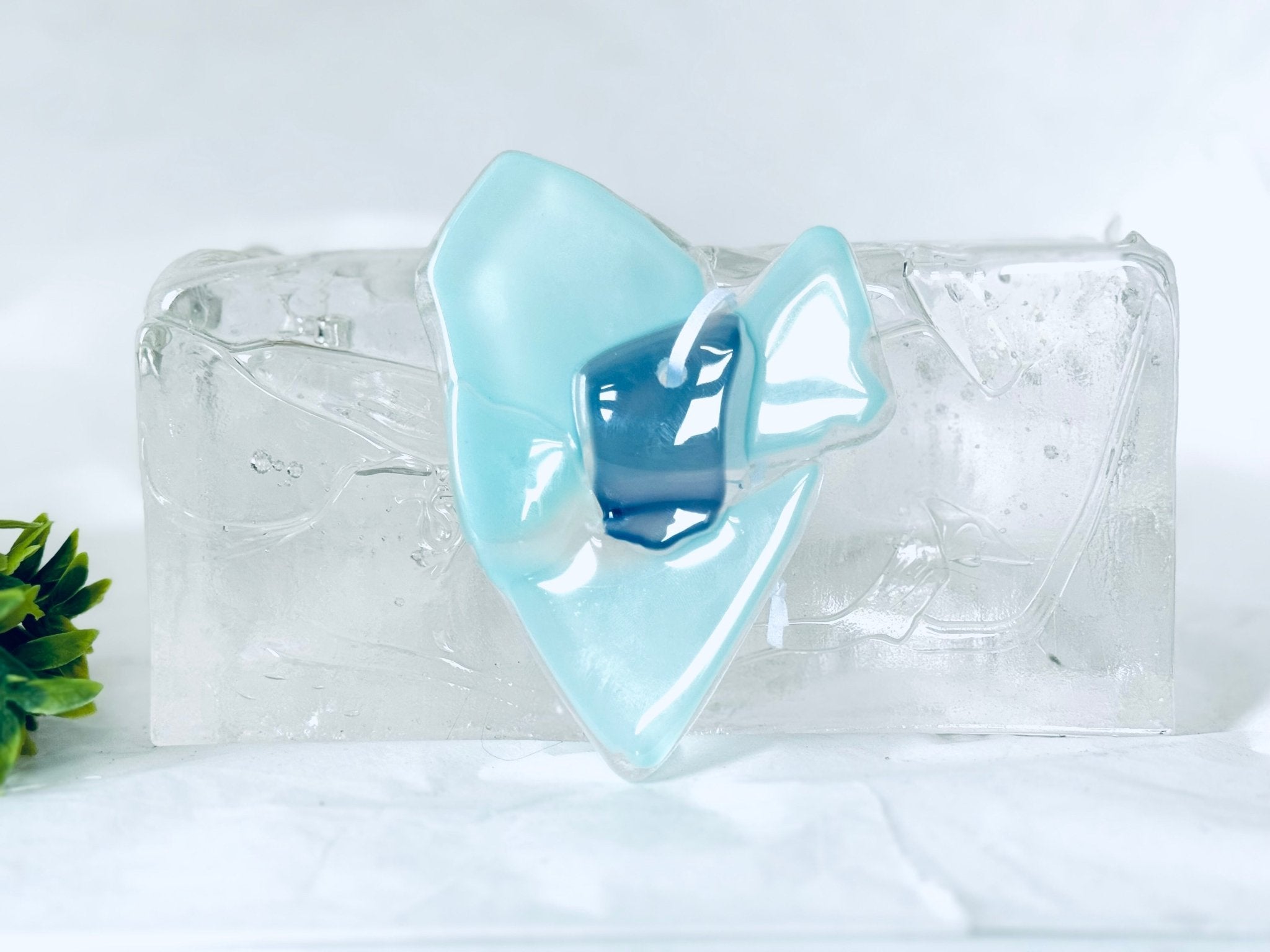 Petit coeur en verre recyclé - La Meduse - Verre soufflé