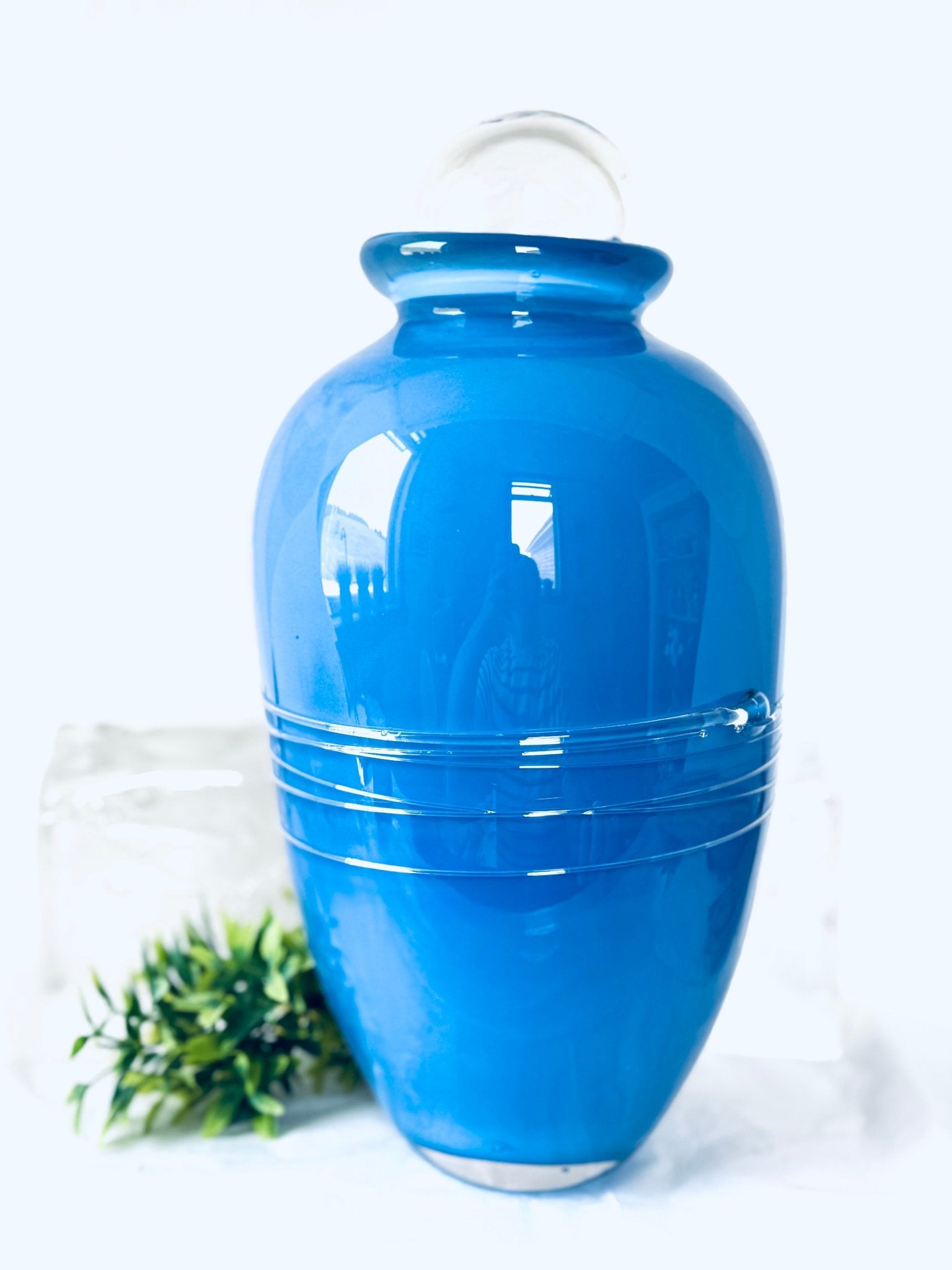 Urne funéraire "Perle lavande" en verre soufflé - La Meduse - Verre soufflé
