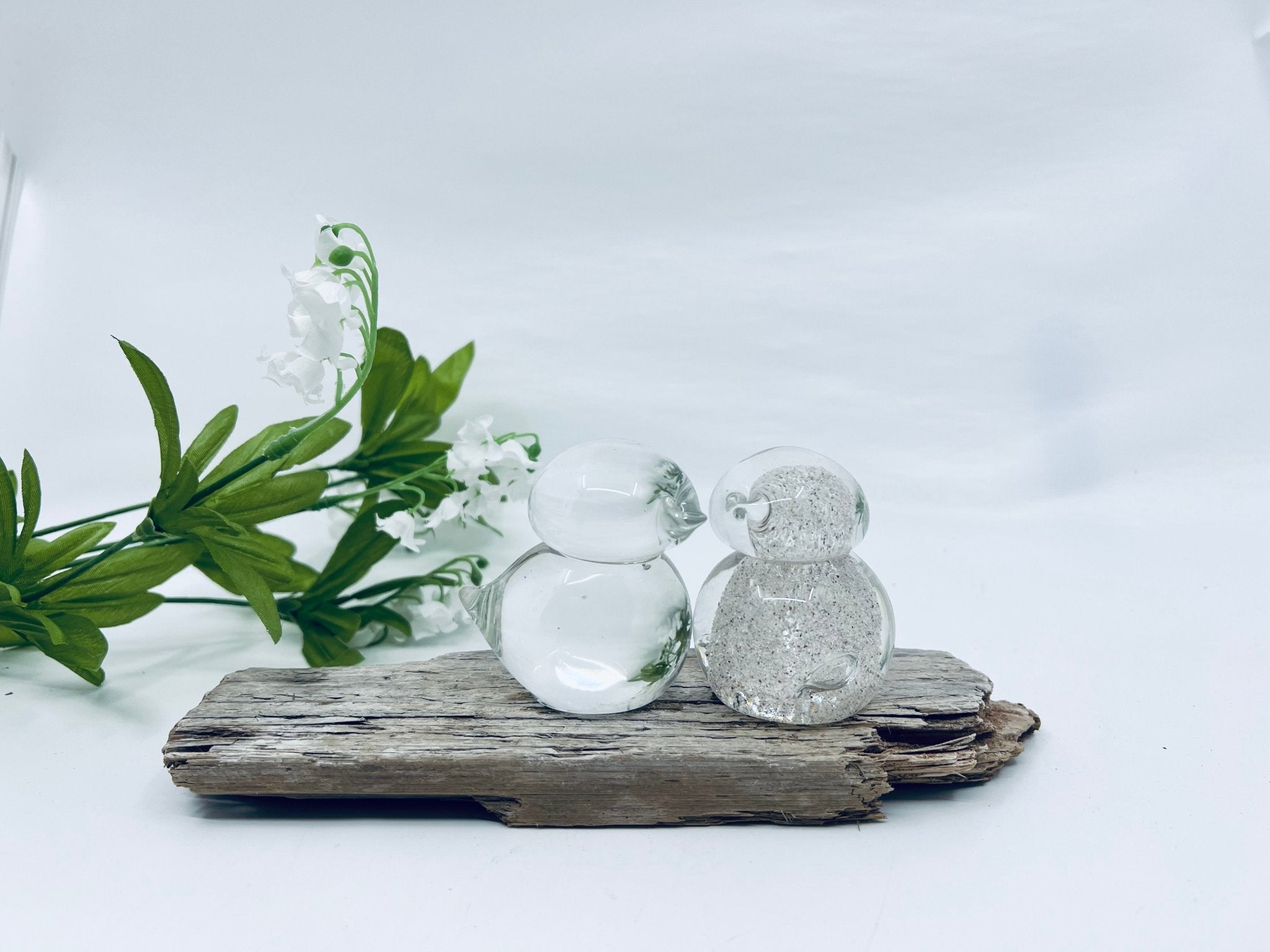 Amoureux des plages - bois et verre - La Meduse - Verre soufflé