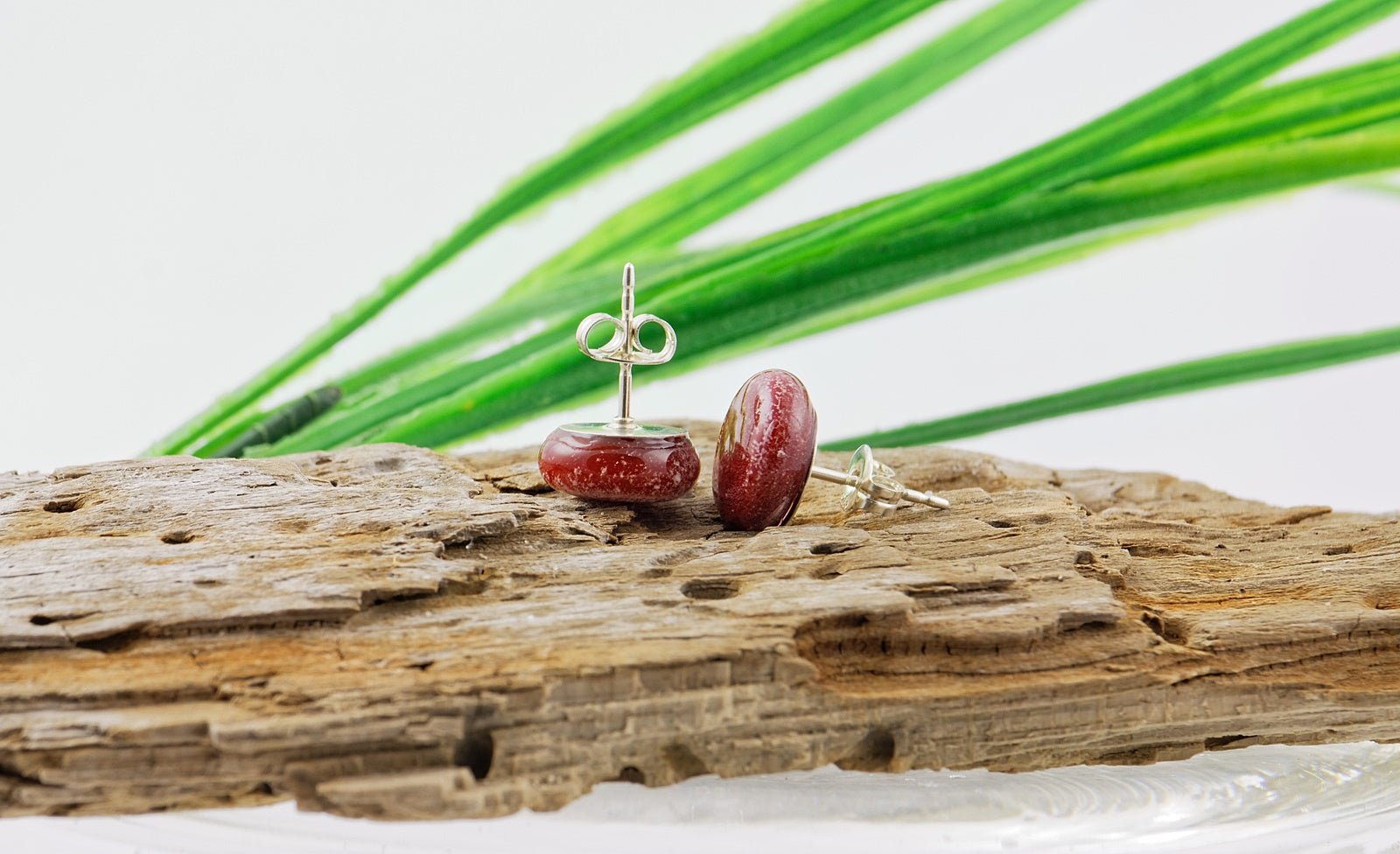 Boucles d'oreilles avec cendres funéraires - La Meduse - Verre soufflé