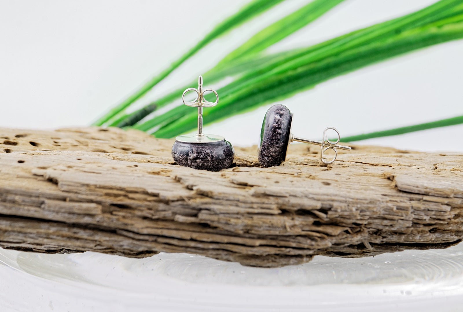 Boucles d'oreilles avec cendres funéraires - La Meduse - Verre soufflé