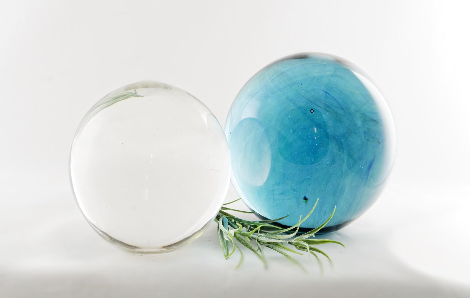 Boule de bonne aventure en verre - La Meduse - Verre soufflé