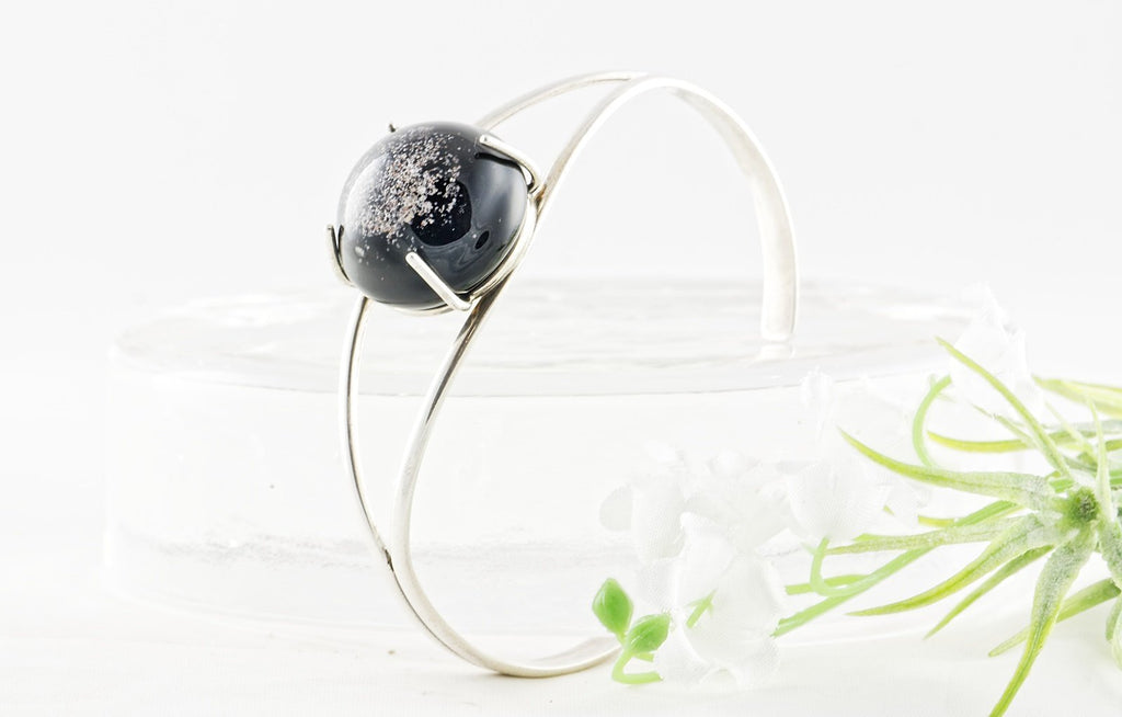Bracelet "Douceur" avec cendres funéraires - La Meduse - Verre soufflé