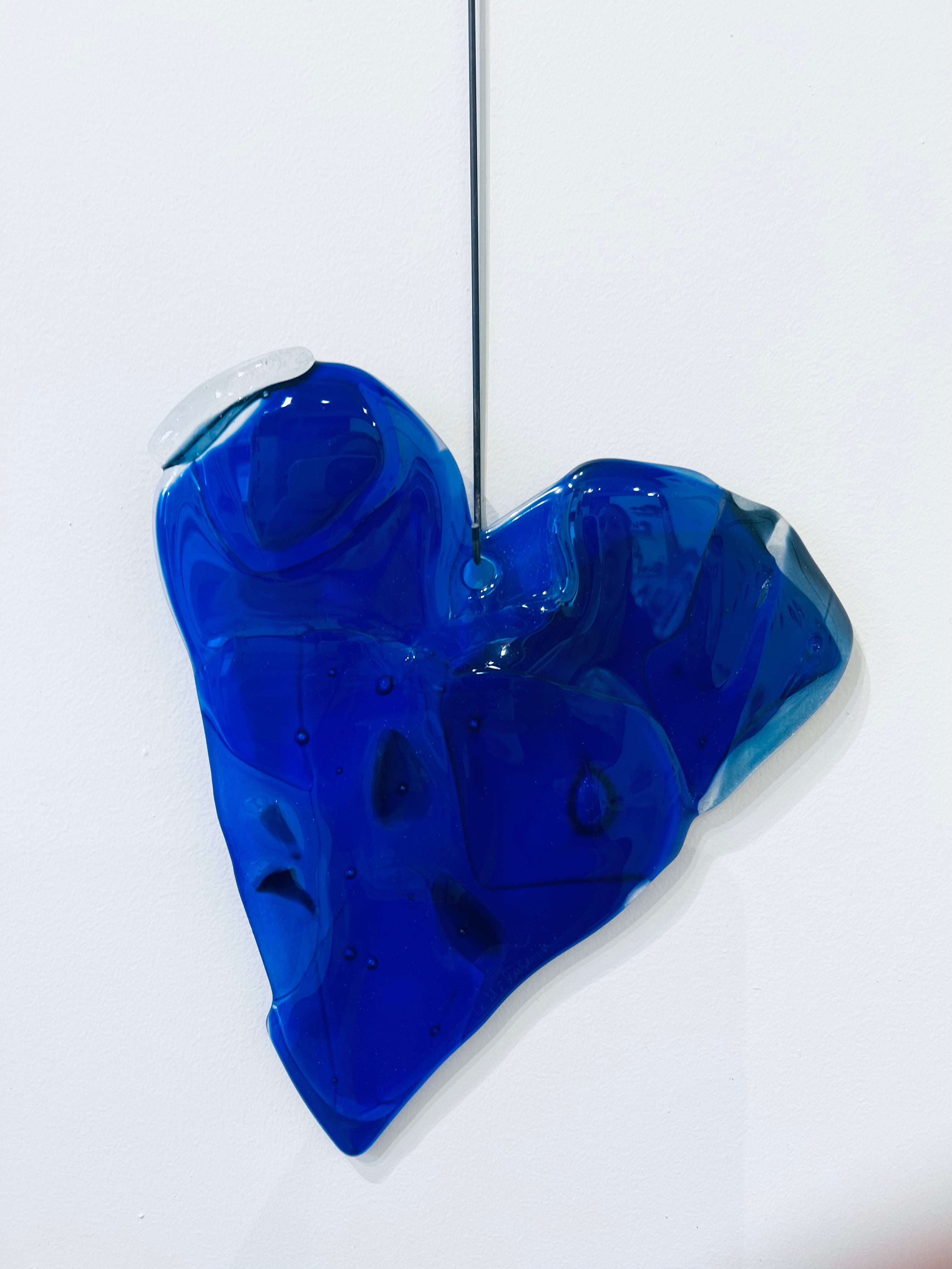 Imperfect heart made of recycled glass