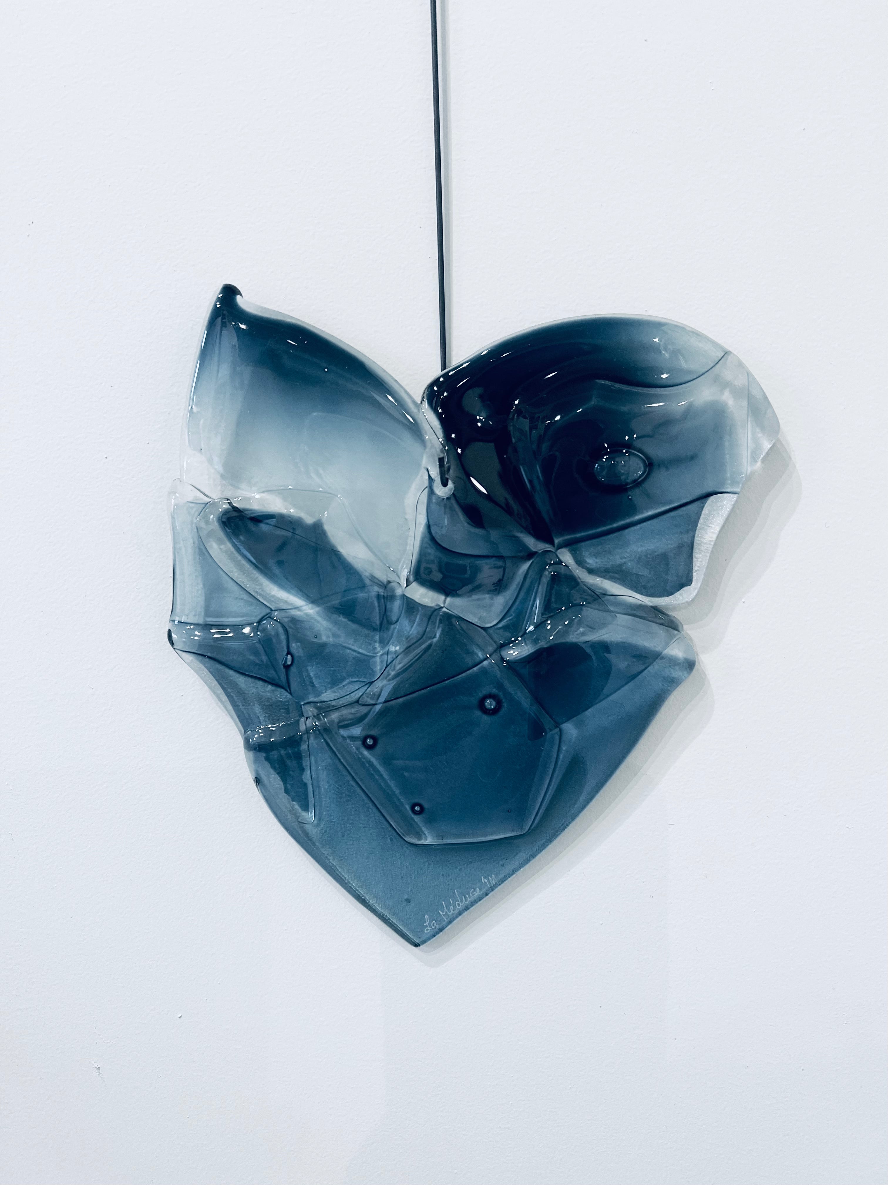 Imperfect heart made of recycled glass