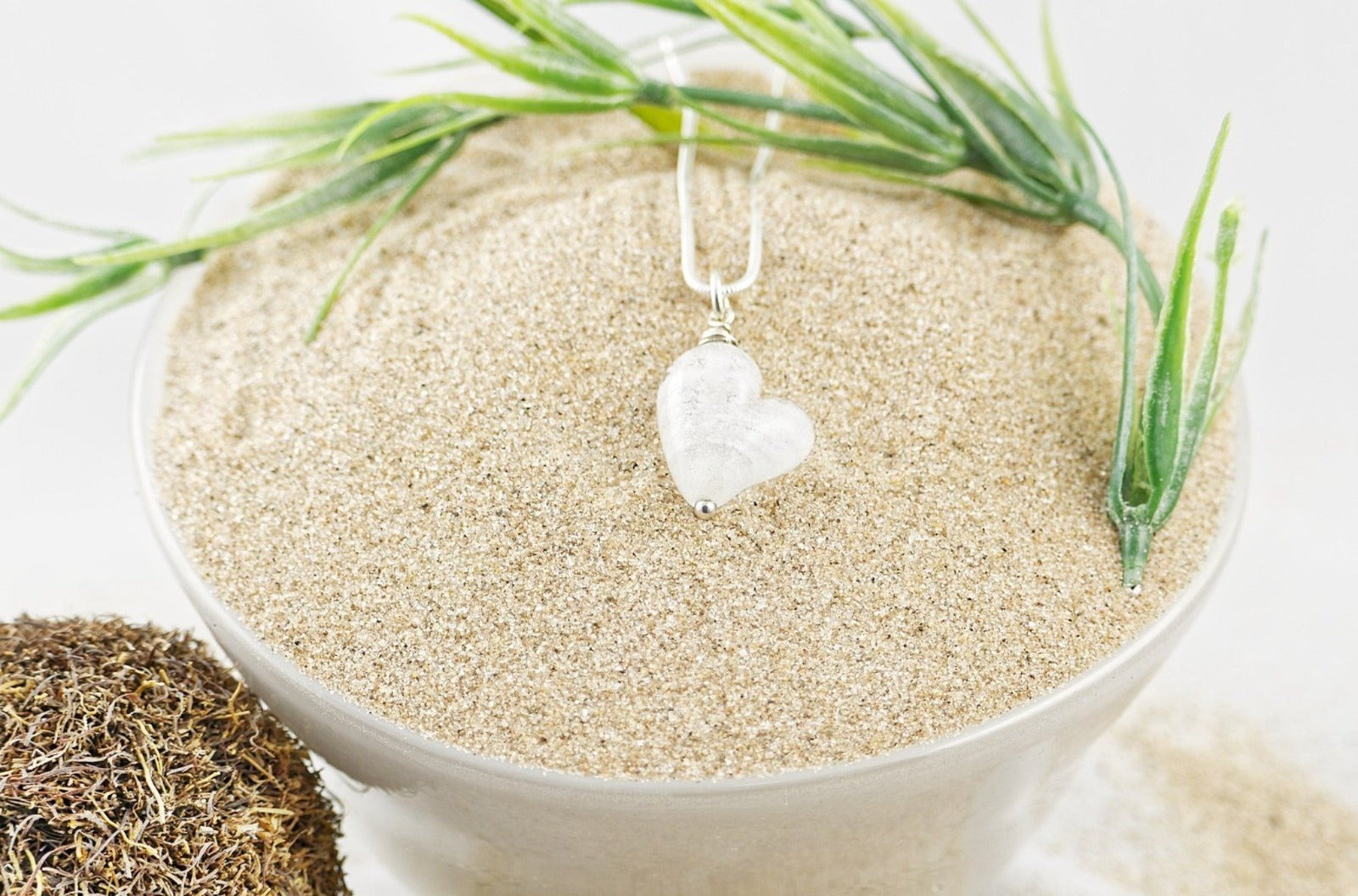 Pendentif en verre "Près du cœur" (cœur) pour cendres funéraires - La Meduse - Verre soufflé